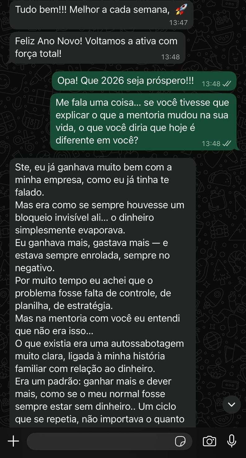 Conversa com Mariana Areco: eu já ganhava muito bem com a minha empresa, mas era como se houvesse um bloqueio invisível